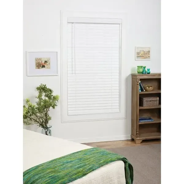 St. Charles 32 X 64&quot; White 2&quot; Cordless Faux Wood Horizontal Blind
