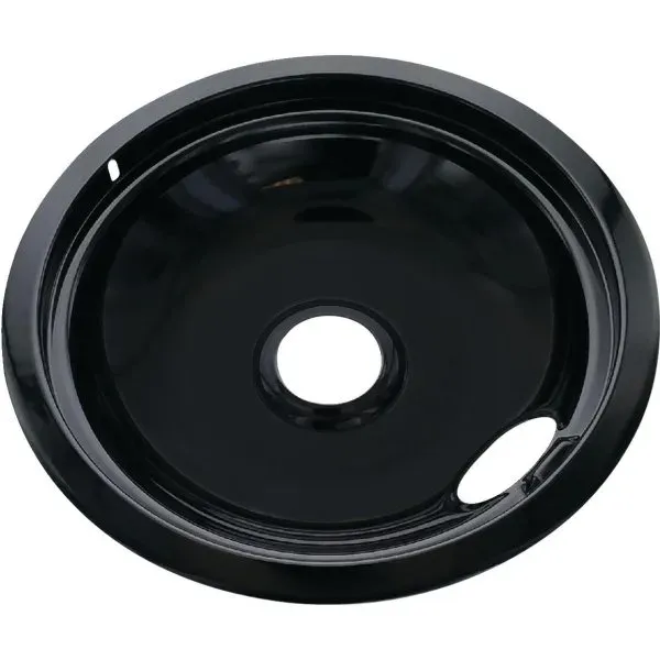 Universal 6&quot; Black Porcelain Drip Bowl, Package Of 6