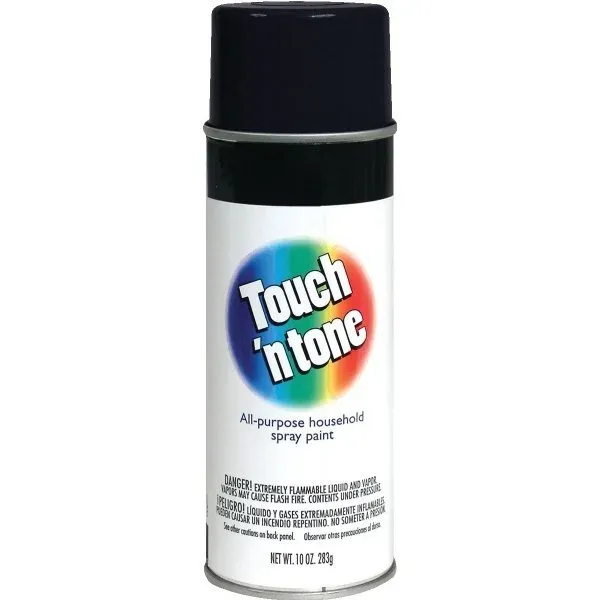 Rust-Oleum® Touch&#39;N Tone® 10 Oz Multi-Purpose Spray Paint, Gloss Black Case Of 6