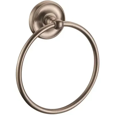 SEASONS Raleigh Brushed Nickel Towel Ring