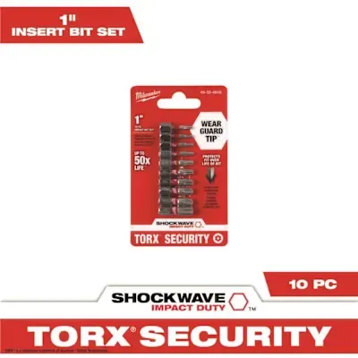 Milwaukee SHOCKWAVE Impact Duty Alloy Steel Torx Security Screw Driver Bit Set (10-Piece)