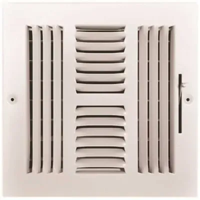 TruAire 8 in. x 8 in. 4-Way Steel Wall/Ceiling Register