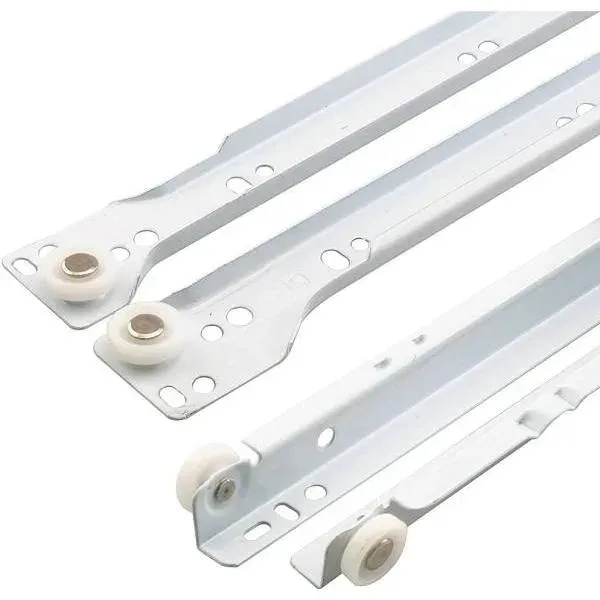 Bottom Mount Rv And Mobile Home Drawer Track Guide Slides (White)