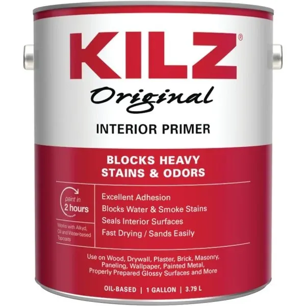 Kilz Original Low-Voc Oil-Based Interior Primer, Sealer, And Stain Blocker, White, 1 Gallon