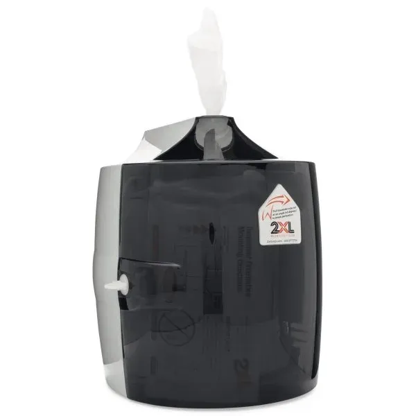 USE 314994763.CONTEMPORARY GYM WIPES DISPENSER WALL MOUNTED SMOKE GRAY