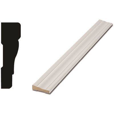 Woodgrain Distribution 2-1/4" X 7'-5/8" Primed Medium Density Fiberboard Colonial Casing