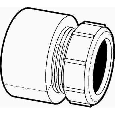 Nibco 1-1/2 In X 1-1/4 In Pvc Dwv Hub X Slip-Joint Trap Adapter Fitting