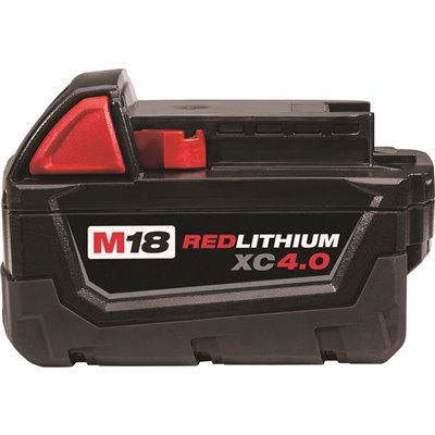 Milwaukee M18 18-Volt 4.0 Ah, Lithium-Ion, Xc Extended Capacity Battery Pack