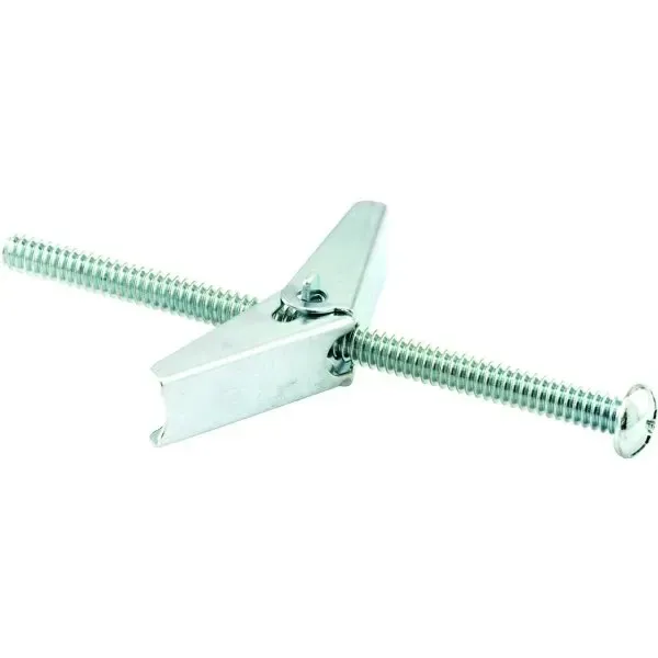 Steel 1/8" X 3" Zinc Plated Toggle Bolts, Pack Of 50