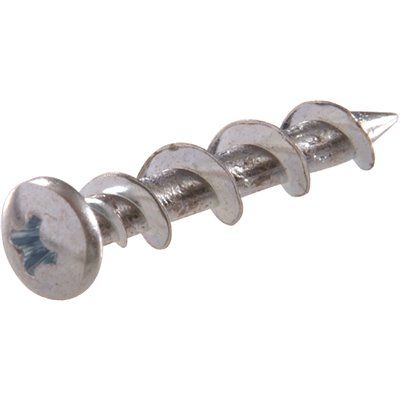 Hillman Wall Dog 1-1/2" Hi-Lo Pan Head Phillips Anchor, Chrome, Package Of 75