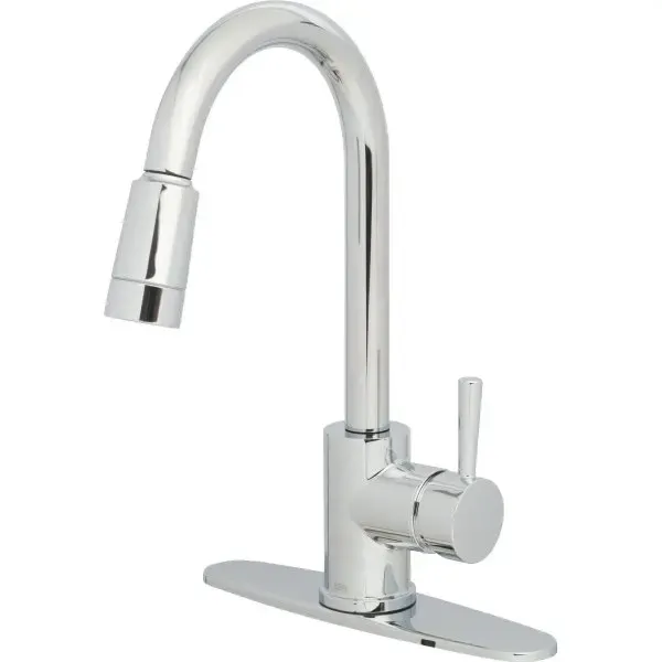 CFG Edgestone Chrome Single Hole Pull Down High-Arc 1.5 GPM Kitchen Faucet