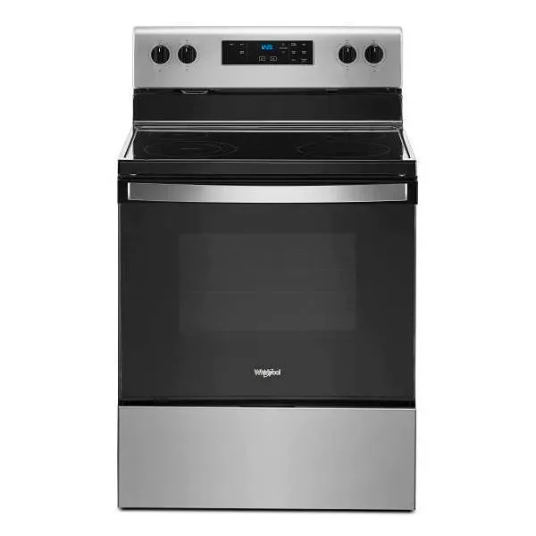 Whirlpool 30 in. 5.3 cu. ft. 4-Burner Electric Range in Stainless Steel with Storage Drawer
