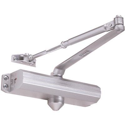 Shield Security® Size 1-4 Ada Heavy-Duty Hydraulic Door Closer, Aluminum
