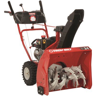 Troy-Bilt Storm 24 in. 208 cc Two- Stage Gas Snow Blower with Electric Start Self Propelled