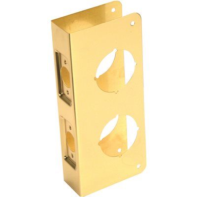 FD Brass 2-1/8" X 2-3/4" X 1-3/4" Recessed Combo Lock &amp; Door Reinforcer