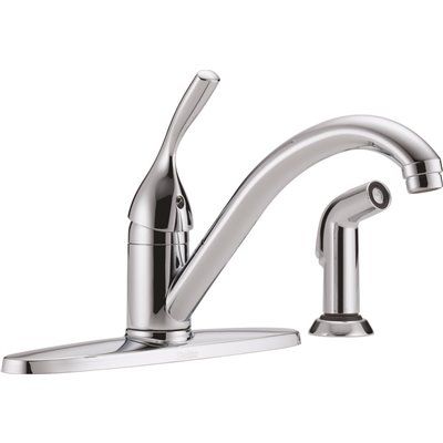 Delta Kitchen Faucet Chrome Single Handle With Sprayer
