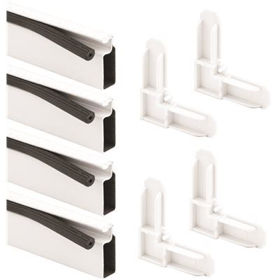 FD Screen Frame Kit, Alum, Wt ,includes Vinyl Spline Sq-Cut Corners