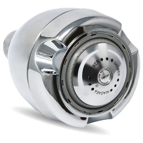 Niagara Earth Spa 3 Spray Setting 1.5 GPM Fixed Mount Showerhead In Chrome