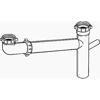 Durapro End Outlet Waste With Branch Slip Joint