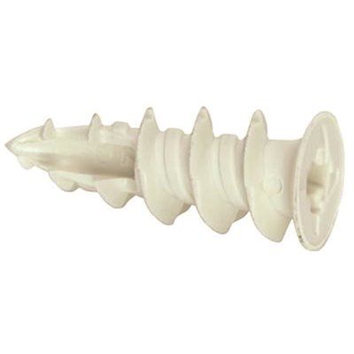 Private Brand Unbranded #6, Plastic, Self-Drilling E-Z Wall Anchors, Package Of 50
