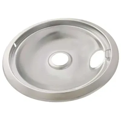 Universal 8" Chrome Drip Bowl, Package Of 6