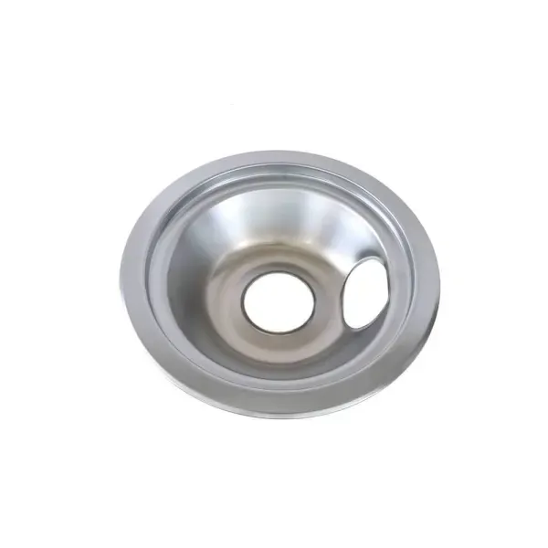 USE 320859636.ELECTRIC RANGE DRIP PAN FITS GE® RANGES, CHROME, 6 IN., 6 PER PACK