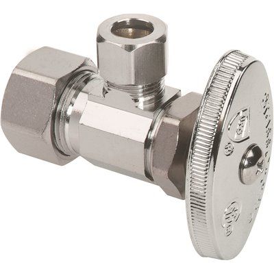 Brasscraft® Multi-Turn Angle Stop Valve 1/2" Comp X 3/8" Comp