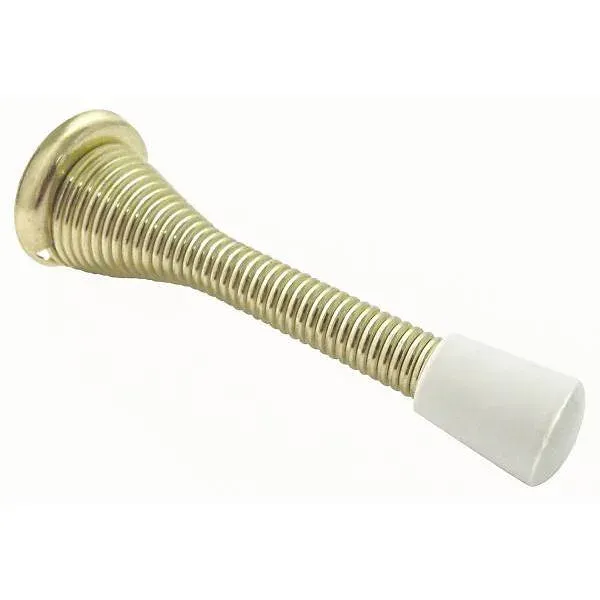 3 In Commercial Flexible Spring Door Stop (50-Pack) (Brass)