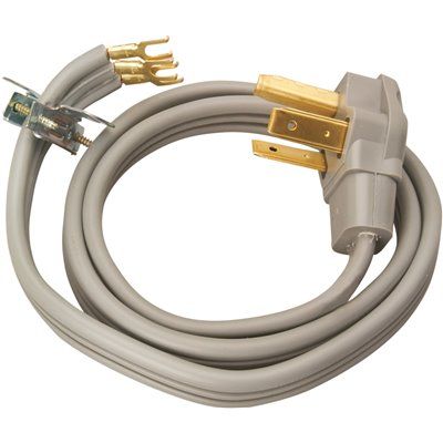 Prime Wire &amp; Cable® 4ft 10/3 SRDT 30 Amp Dryer Cord (Gray)