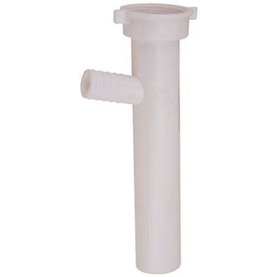 White Pvc Disposer And Branch Tailpiece With 3/4" Hose Branch