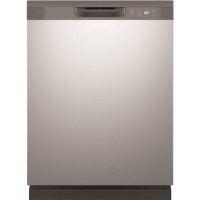 GE 24 in. Front Control SmartHQ Built-In Tall Plastic Tub Dishwasher with Dry Boost Technology, 59 dBA, Stainless Steel