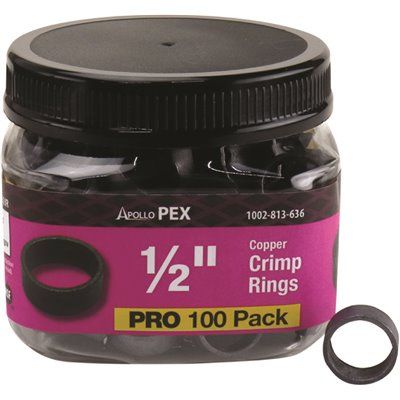 Apollo 1/2 in. Copper Crimp Ring Pro Pack (100-Pack)