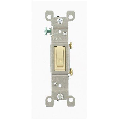 Leviton 15 Amp Single-Pole Toggle Switch, Ivory