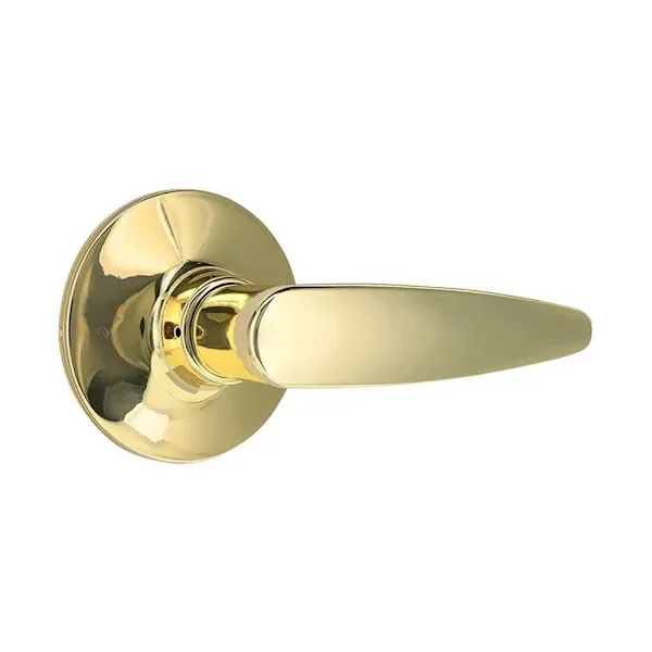 Straight Passage Door Lever 2-3/8" and 2-3/4" Backset Grade 3 Bright Brass