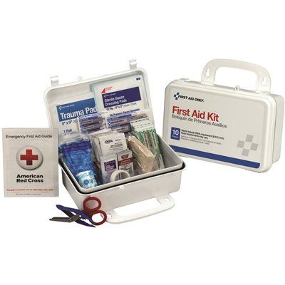 First Aid Only 10-Person Bulk Plastic First Aid Kit Osha Compliant