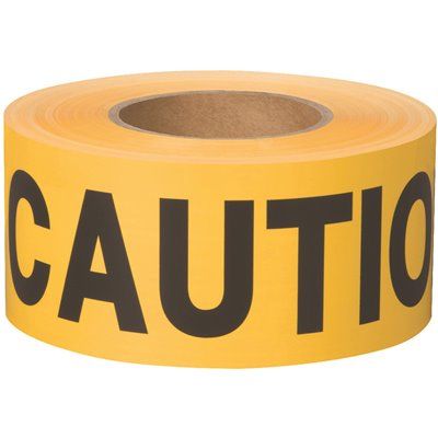 FD Hy-Ko 200' Yellow/Blue Caution Tape, Ldpe Low Density Polyethylene, Package Of 3