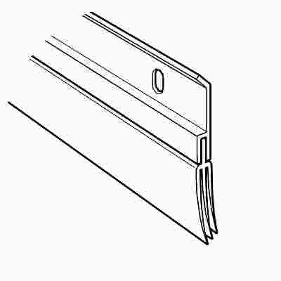 Frost King 1-3/4 In. X 36 In. Silver Aluminum And Triple Seal Viny Door Sweep