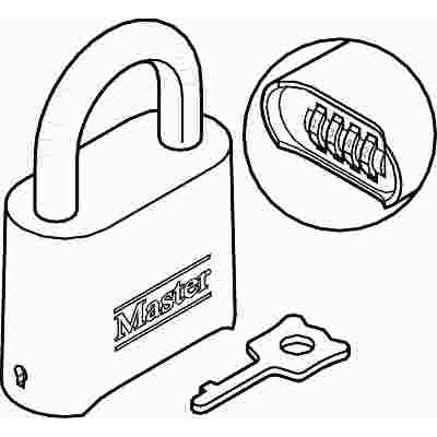 Master Lock 2 In Resettable Combination Padlock (Solid Brass)