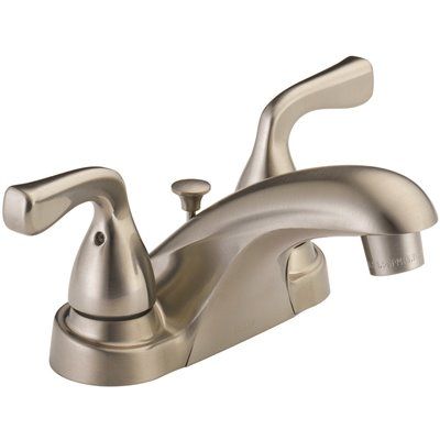 Delta Foundations 4 In. Centerset 2-Handle Bathroom Faucet In Brushed Nickel