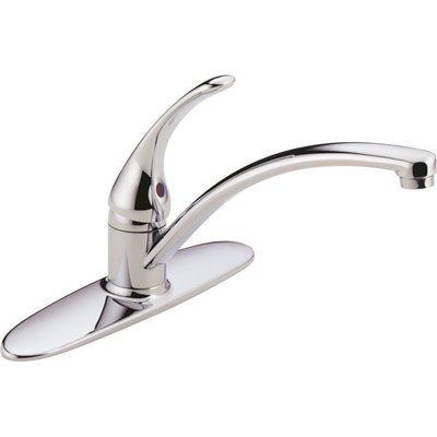 Delta® Foundations™ 1-Handle Kitchen Faucet W/ 1.8 Gpm In Chrome
