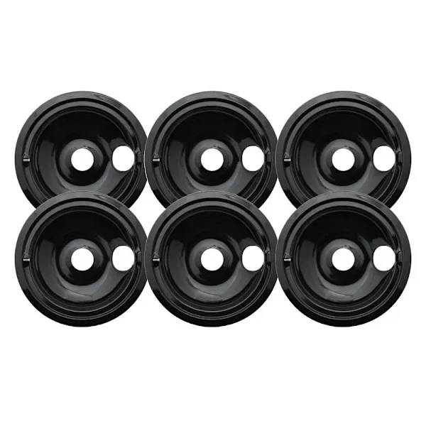 USE 319687672.PORCELAIN-COATED DRIP PAN FOR GE® AND HOTPOINT® ELECTRIC RANGES, BLACK, 8 IN.,