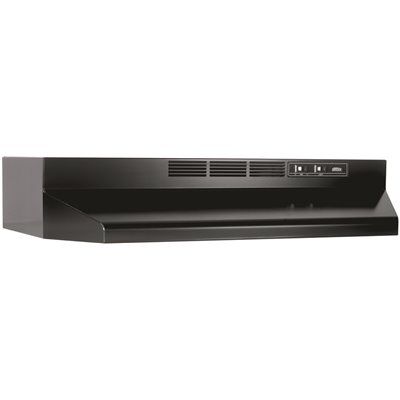 Broan-Nutone 41000 Series 30" Ductless Under Cabinet Range Hood W/Light In Black