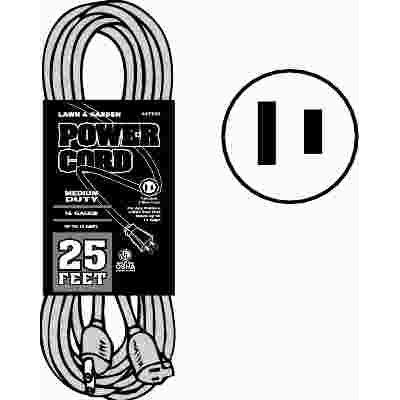 VINYL OUTDOOR SJTW EXTENSION CORD, 16/2, 25 FT., ORANGE