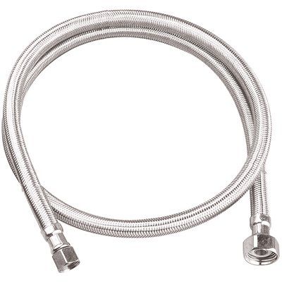 DuraPro 3/8 In Comp X 1/2 In FIP X 48 In Stainless Steel Faucet Supply Line