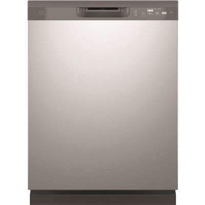 GE ENERGY STAR 24 in. Front-Control SmartHQ Dishwasher, Plastic Interior Tall Tub, Stainless Steel