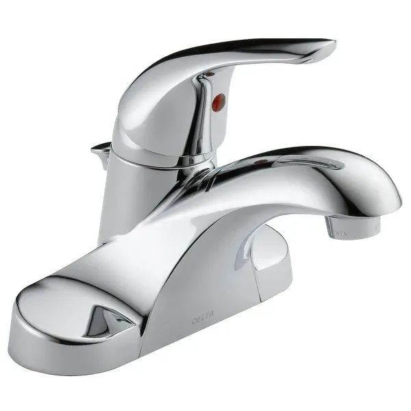 USE 330582637.Delta Foundations 4 in. Centerset Single-Handle Bathroom Faucet in Chrome