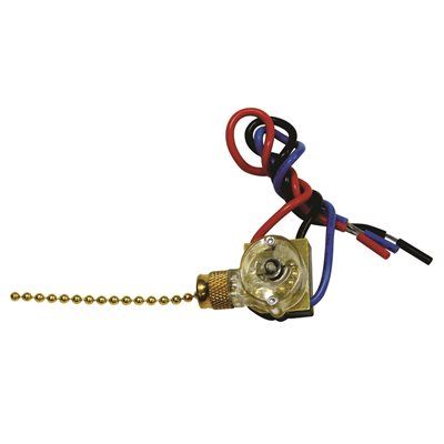 Satco® 6 Amp 1-Pole Replacement Pull-Chain Switch (Brass)