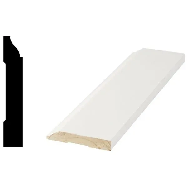 FD Woodgrain Distribution 623 9/16" X 3-1/4" X 8' Primed Finger-Jointed Base Moulding Package Of 5