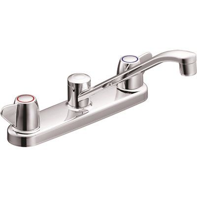 CFG Cornerstone Chrome Double Handle Mid-Arc 1.5 GPM Kitchen Faucet
