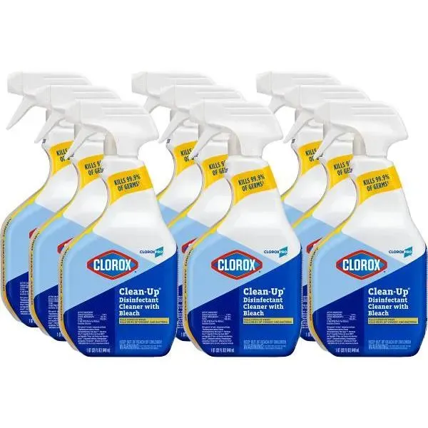 Clorox Bleach Clean-Up Disinfectant Cleaner, Cloroxpro, 32 Oz, Case Of 9